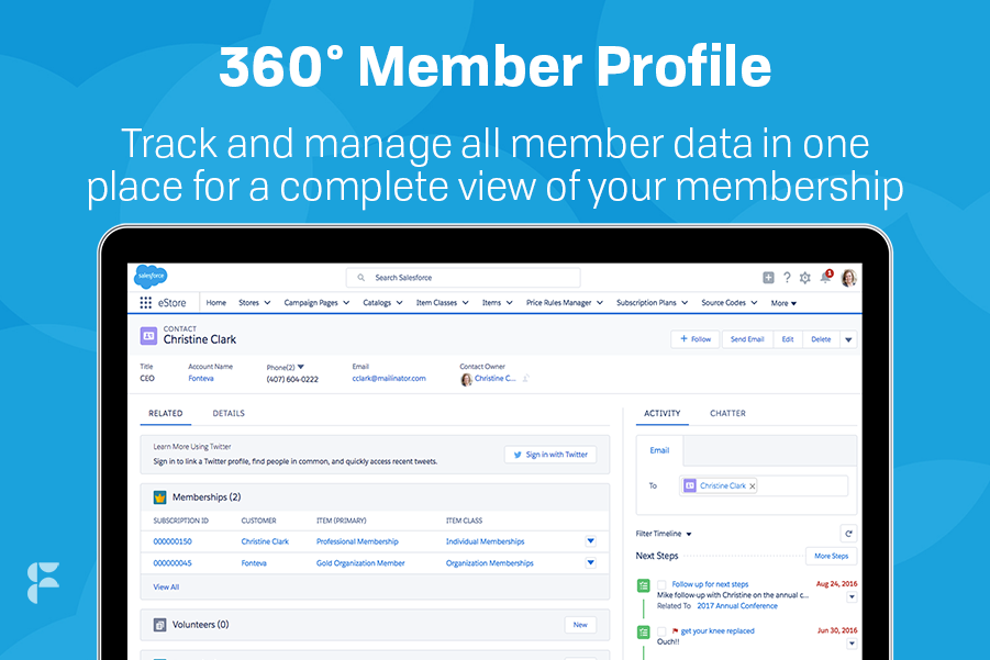 screenshot of Fonteva for Associations